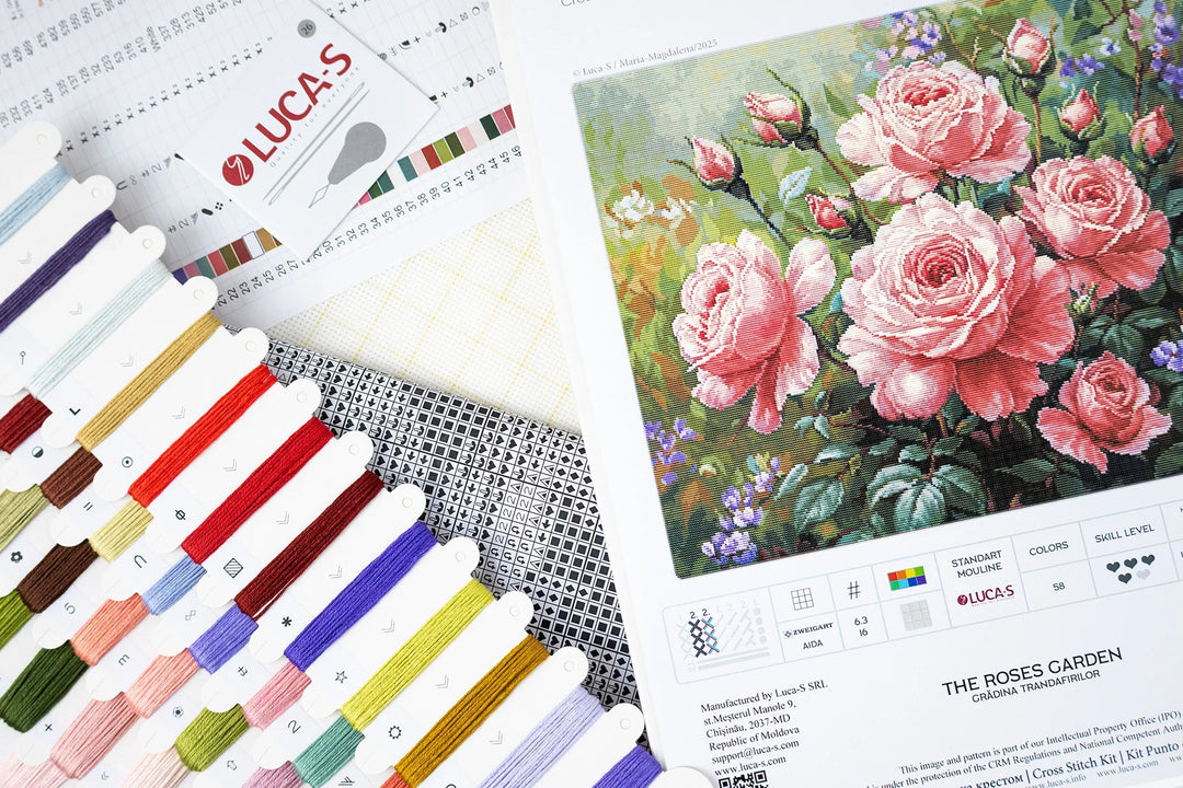 The Roses Garden Counted Cross-Stitch Kit by Luca-S B717L