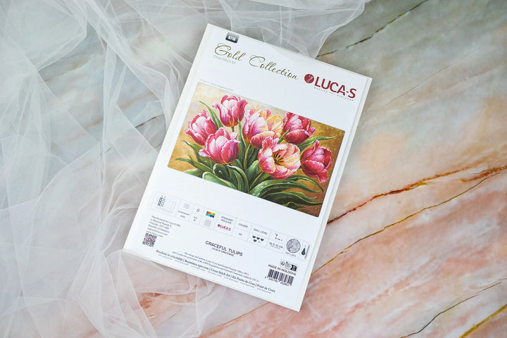 Graceful Tulips Counted Cross-Stitch Kit by Luca-S B718L