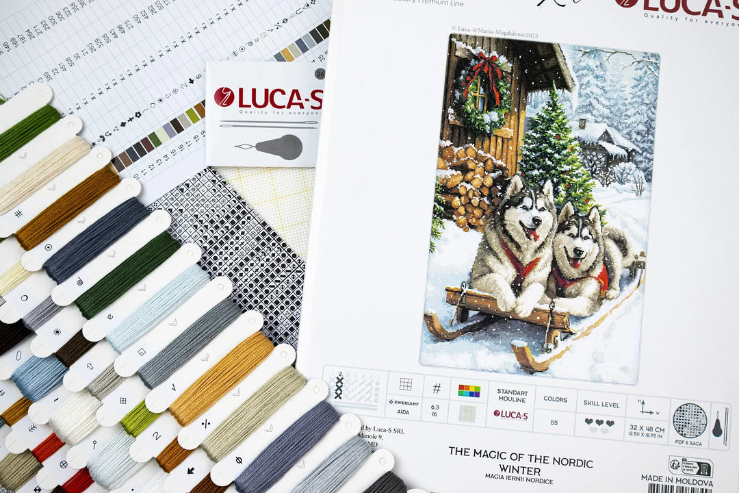 The Magic of the Nordic Winter Counted Cross-Stitch Kit by Luca-S B722L