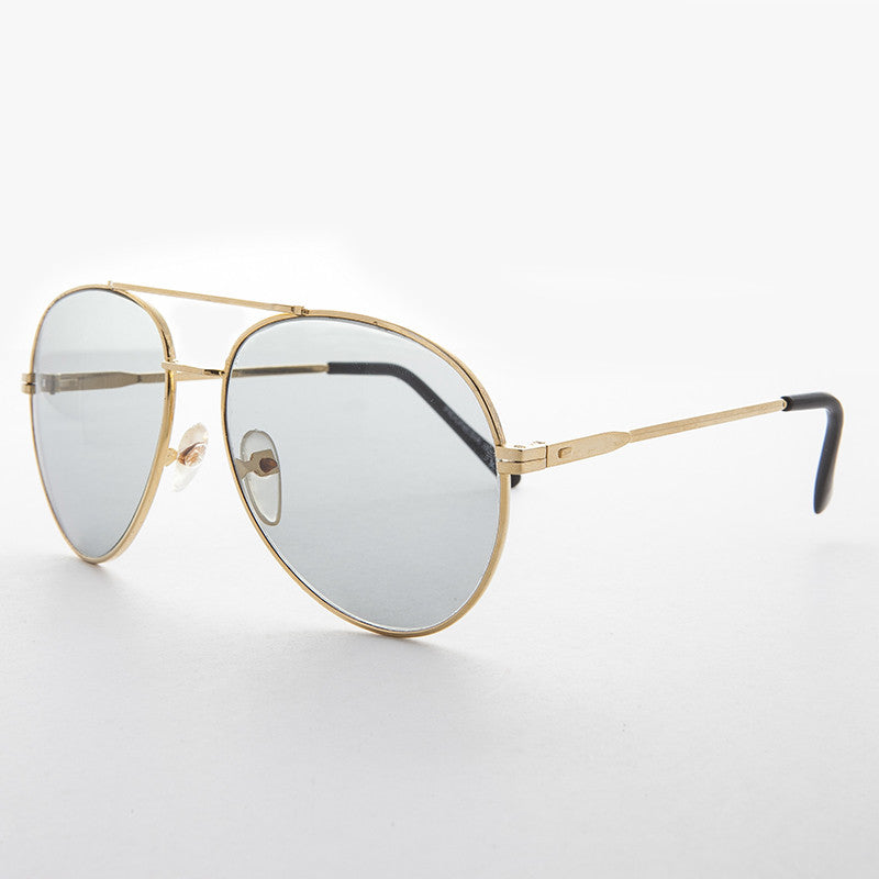 Round Aviator Sunglass with Transition Corning Glass Lens - Bermuda