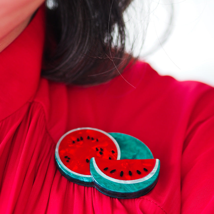 Viva la Vida Watermelons Brooch by Erstwilder x Frida Kahlo