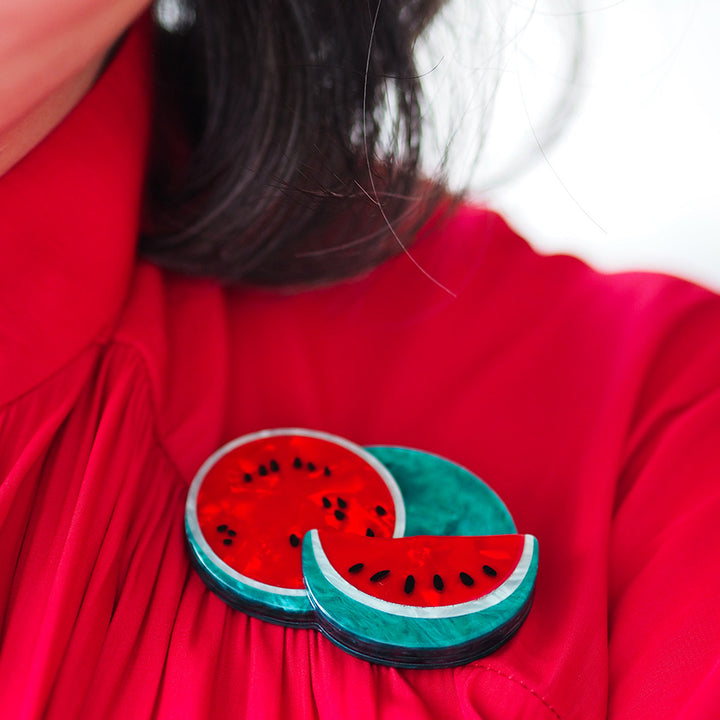 Viva la Vida Watermelons Brooch by Erstwilder x Frida Kahlo