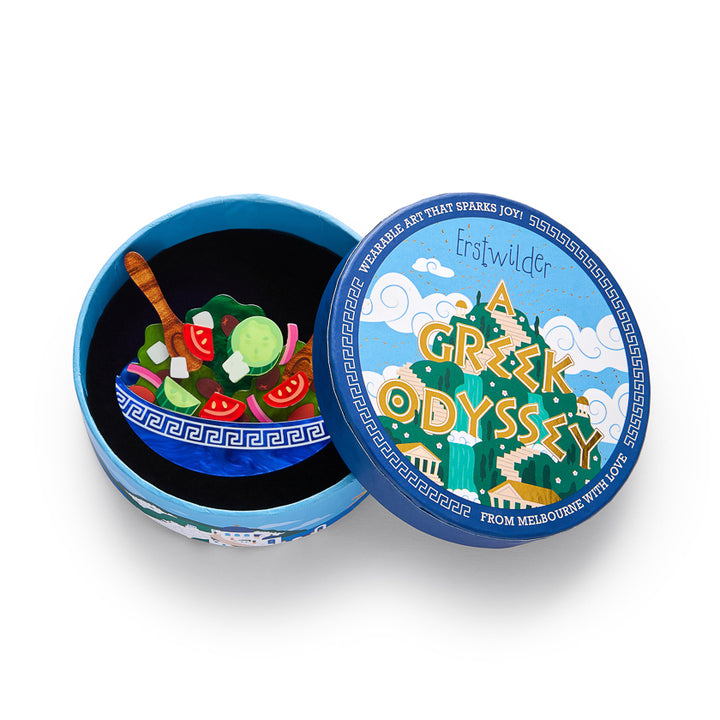 Greek Salad Brooch by Erstwilder