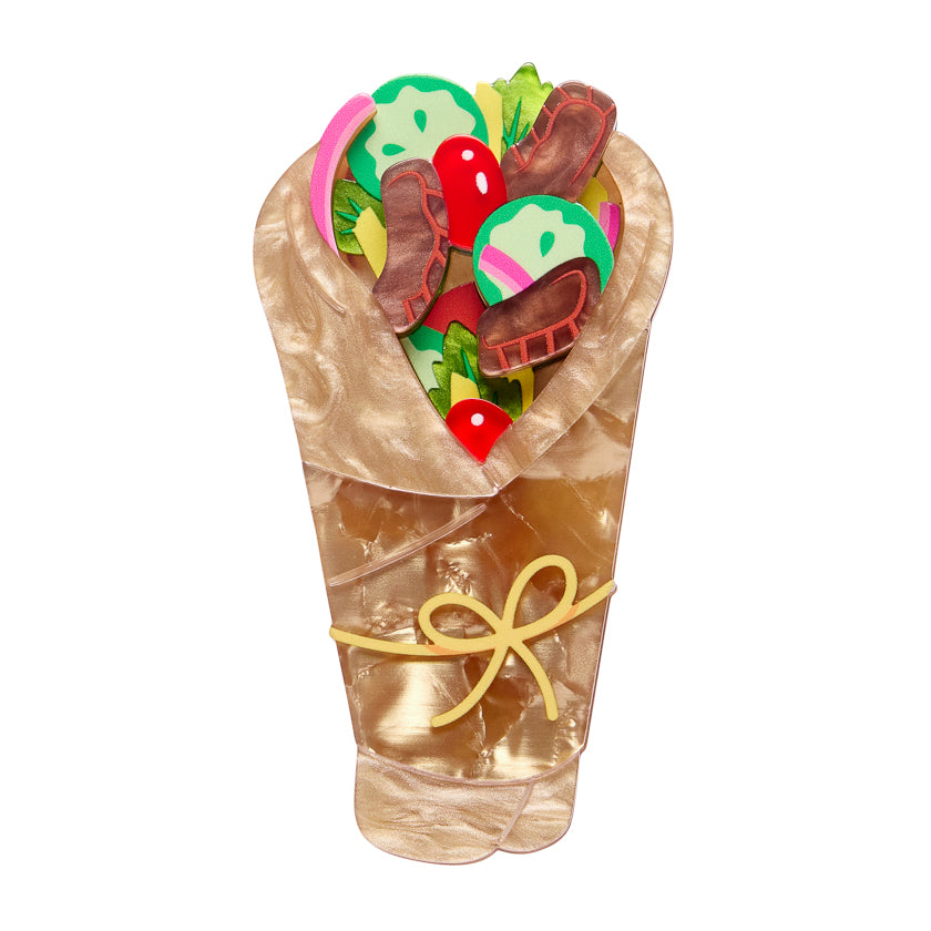 Gyros on the Go Brooch by Erstwilder