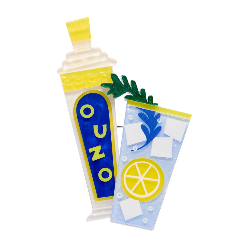 Opa! Ouzo Brooch by Erstwilder