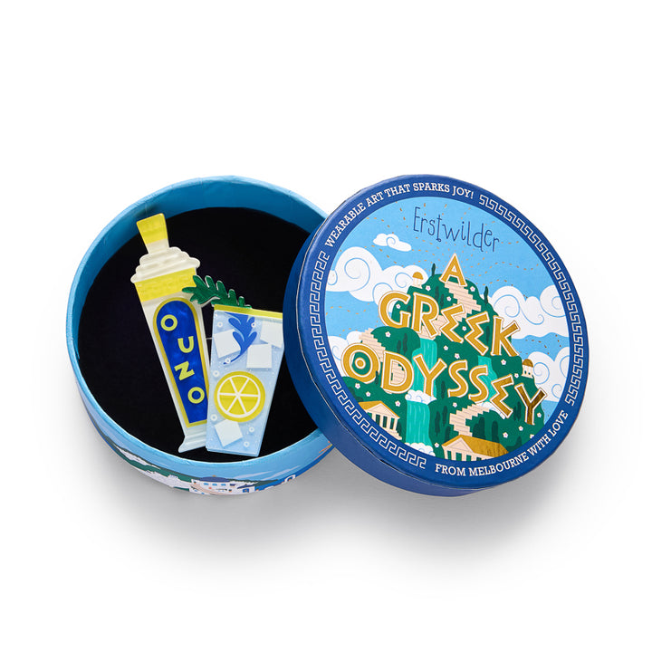 Opa! Ouzo Brooch by Erstwilder
