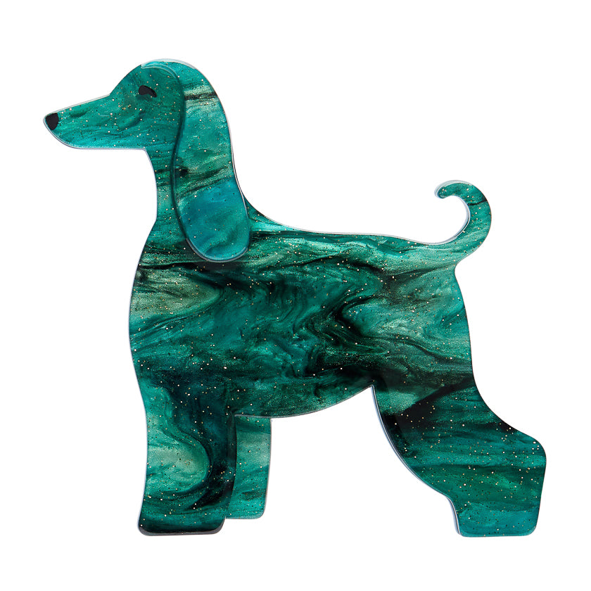 Ainslee the Afghan Hound Brooch by Erstwilder