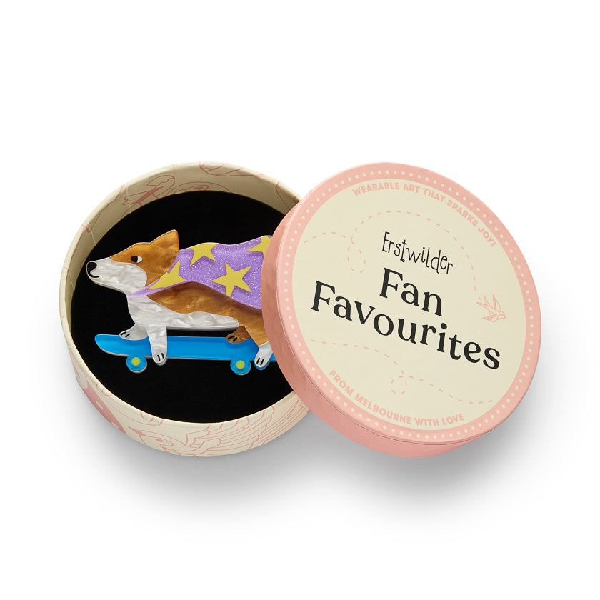 Clarke the Crusading Corgi Brooch by Erstwilder