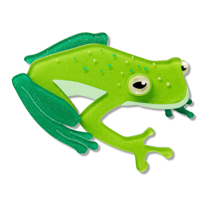 Buckley's Giant Glass Frog Brooch by Erstwilder