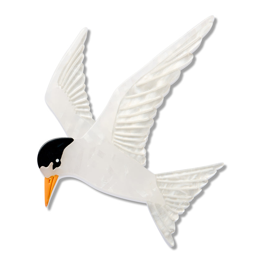 New Zealand Fairy Tern Brooch by Erstwilder