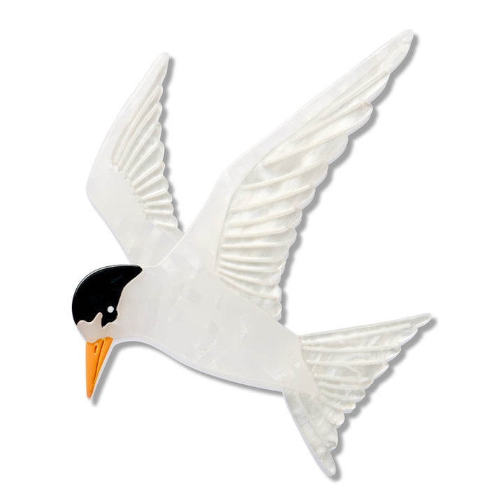 New Zealand Fairy Tern Brooch by Erstwilder