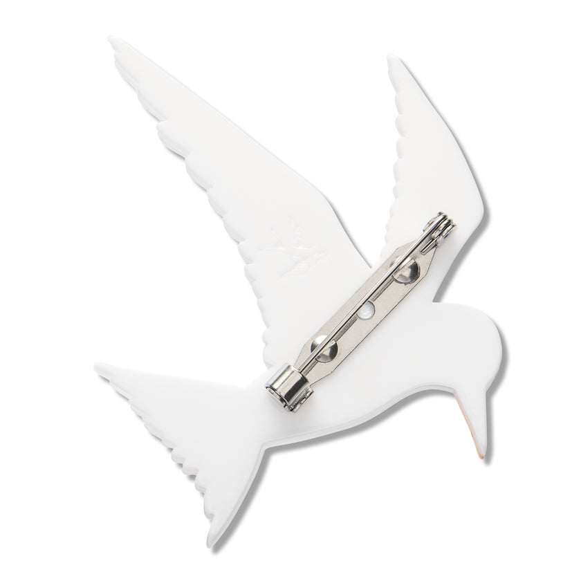 New Zealand Fairy Tern Brooch by Erstwilder