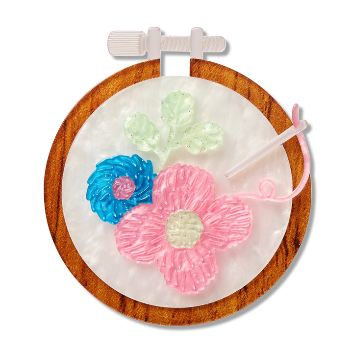 Stitched & Framed Brooch by Erstwilder