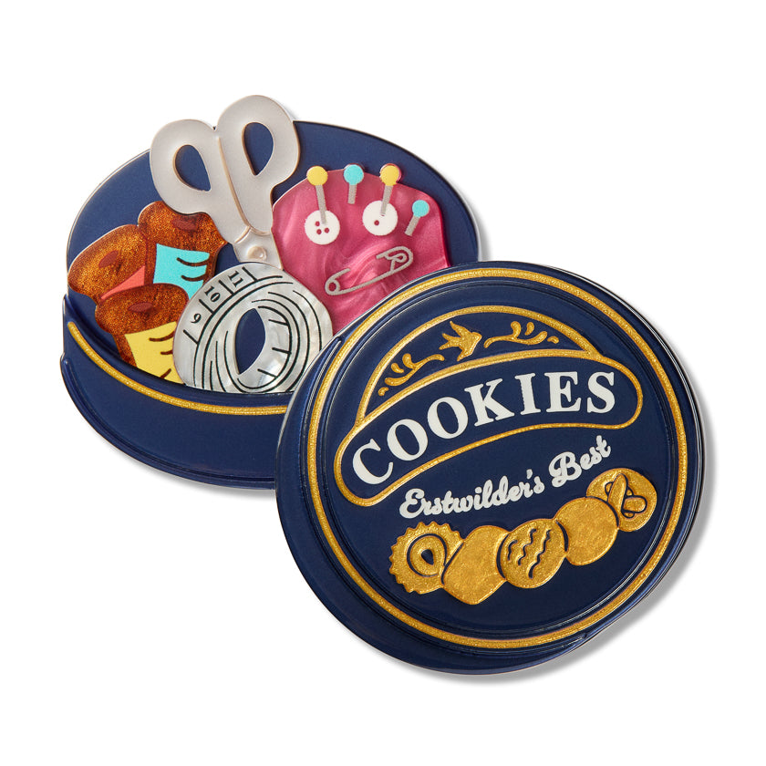 Cookie Tin Secrets Brooch by Erstwilder