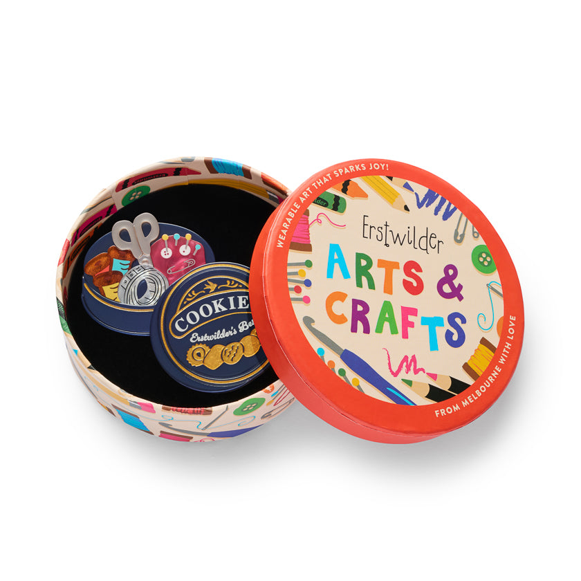 Cookie Tin Secrets Brooch by Erstwilder