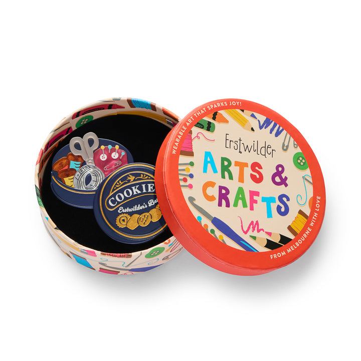 Cookie Tin Secrets Brooch by Erstwilder