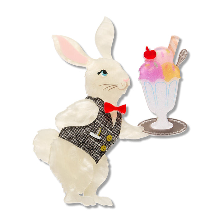 Rabbit Waiter Brooch by Erstwilder | Magic Faraway Tree