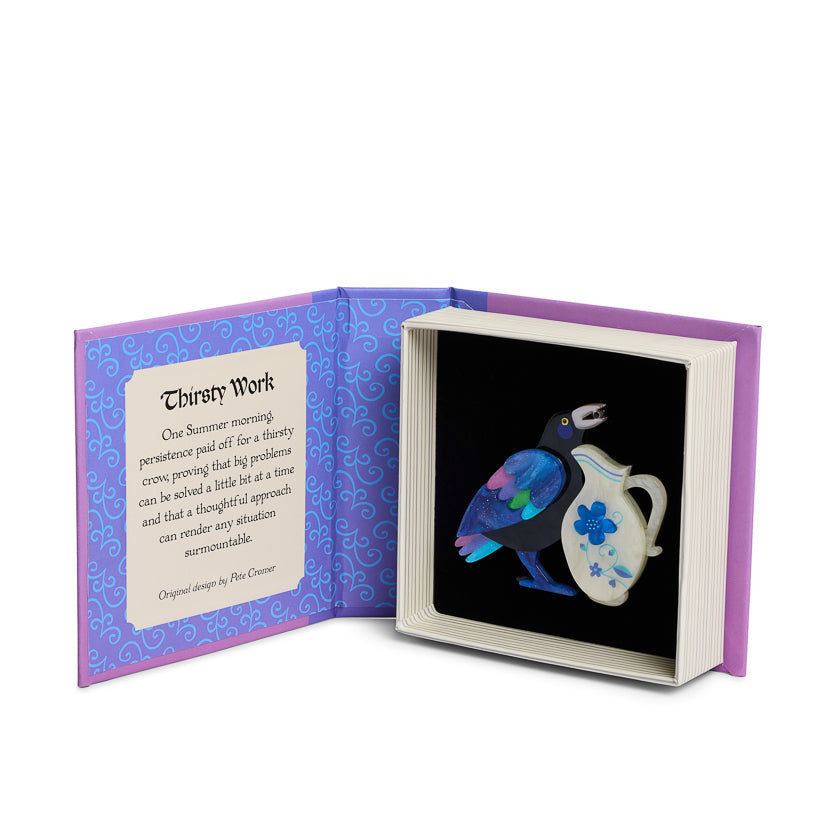 Thirsty Work Brooch by Erstwilder x Pete Cromer