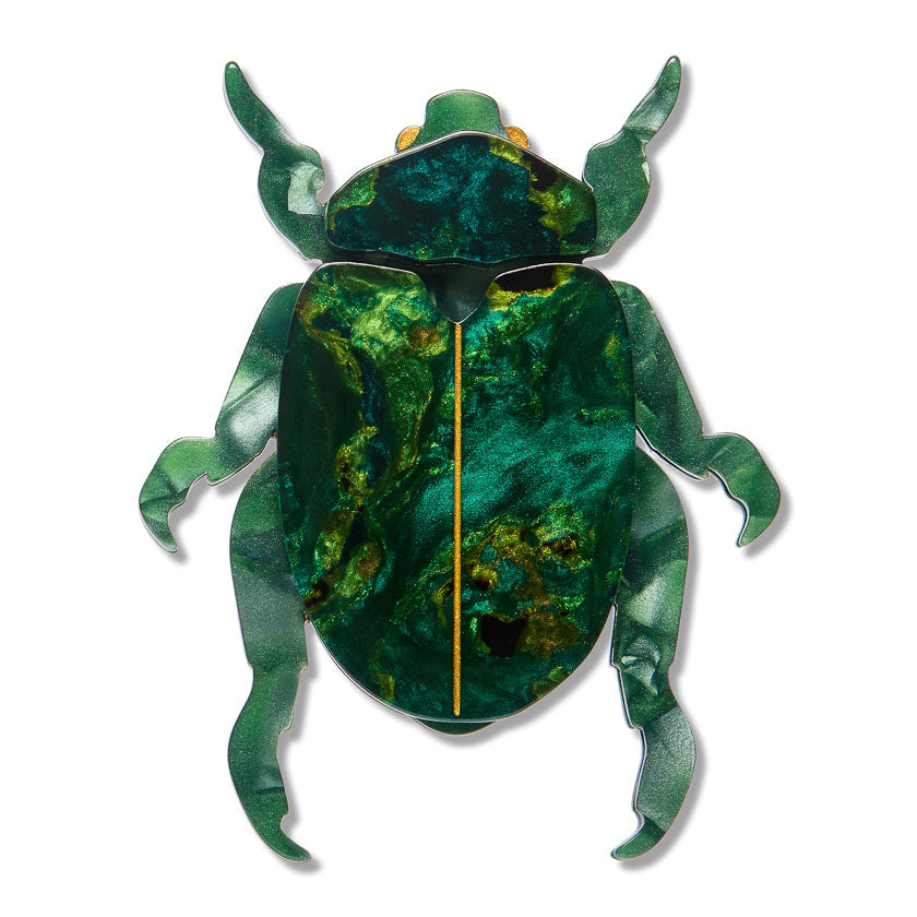 Nature's Noel Brooch by Erstwilder - front view on white background