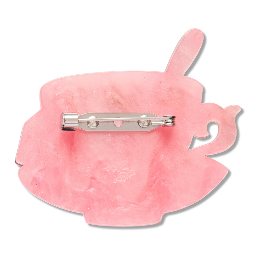 Fancy a Cuppa Brooch by Erstwilder - shown with Erstwilder gift box