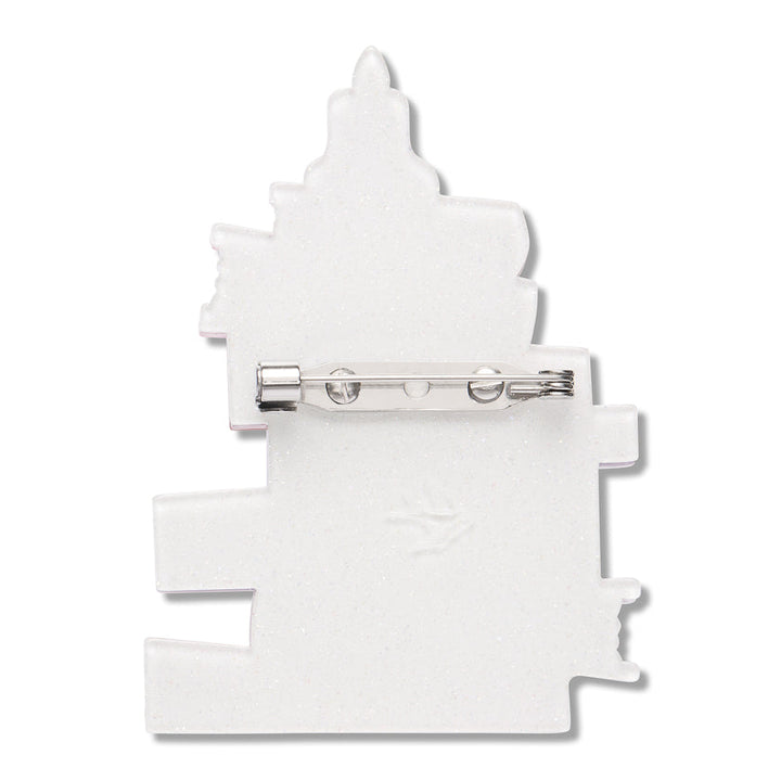 Midnight Library Brooch by Erstwilder shown with gift box | Midnight Mischief Halloween Collection