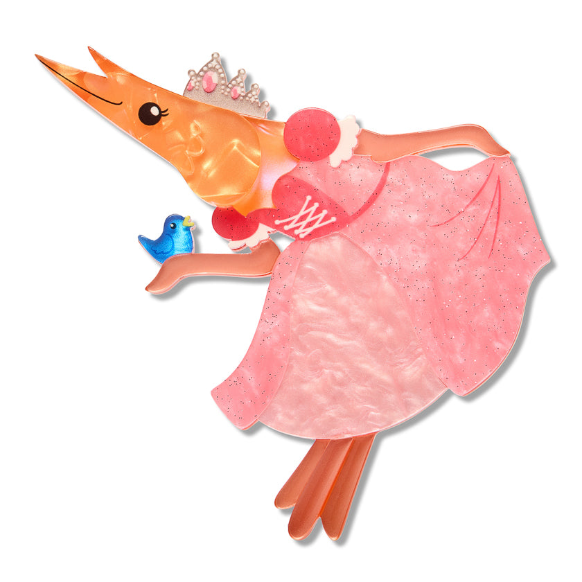 Pascal the Princess Prawn Brooch by Erstwilder | Pascal Parade