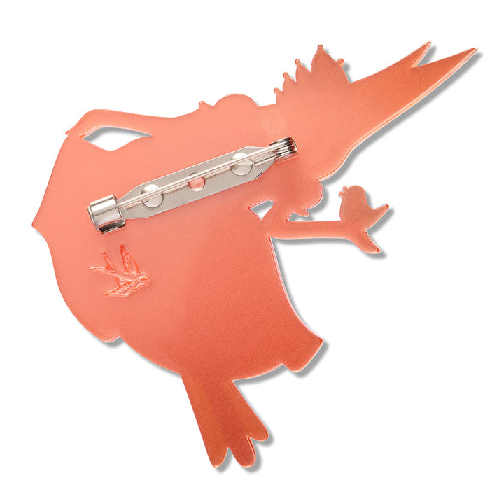 Pascal the Princess Prawn Brooch by Erstwilder shown with gift box | Pascal Parade