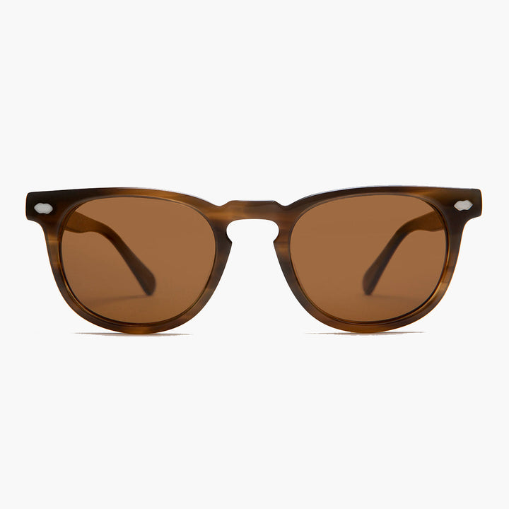 Rounded Square Tortoise Sunglass with Polarized Lens - Blaine