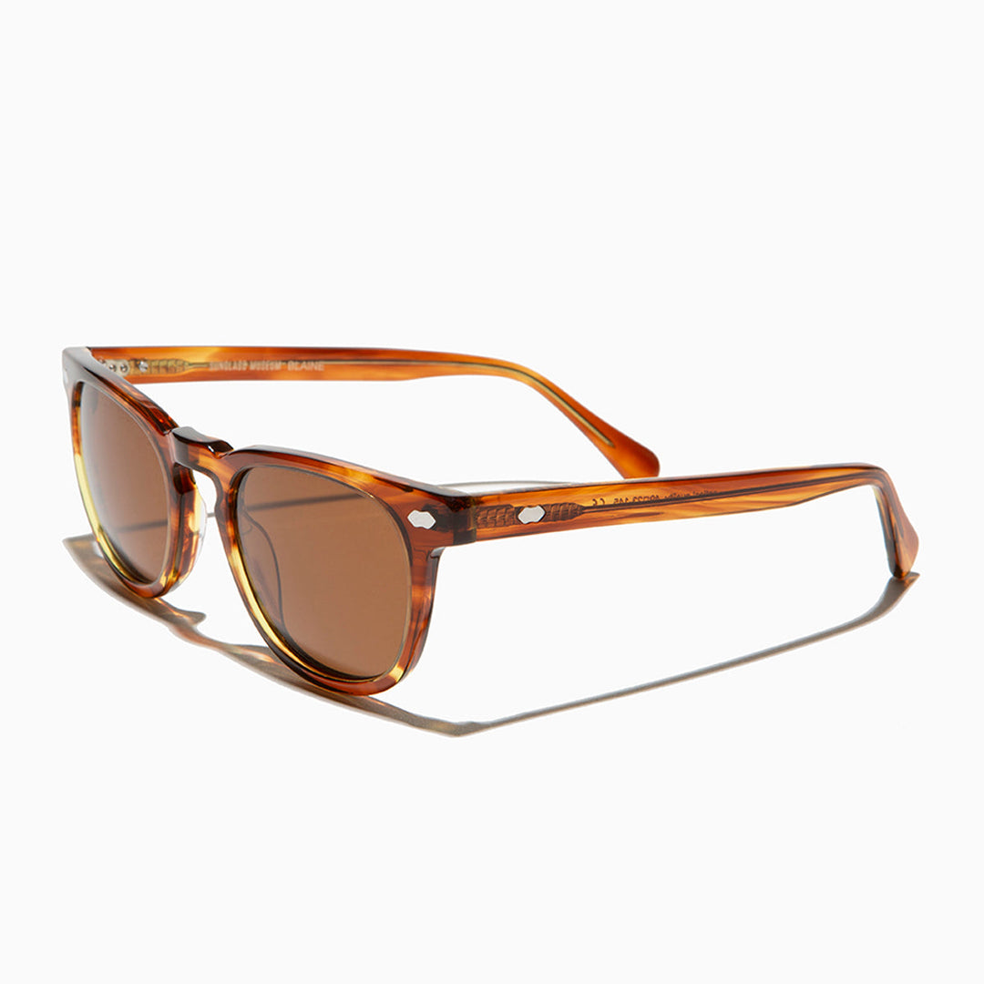 Rounded Square Tortoise Sunglass with Polarized Lens - Blaine