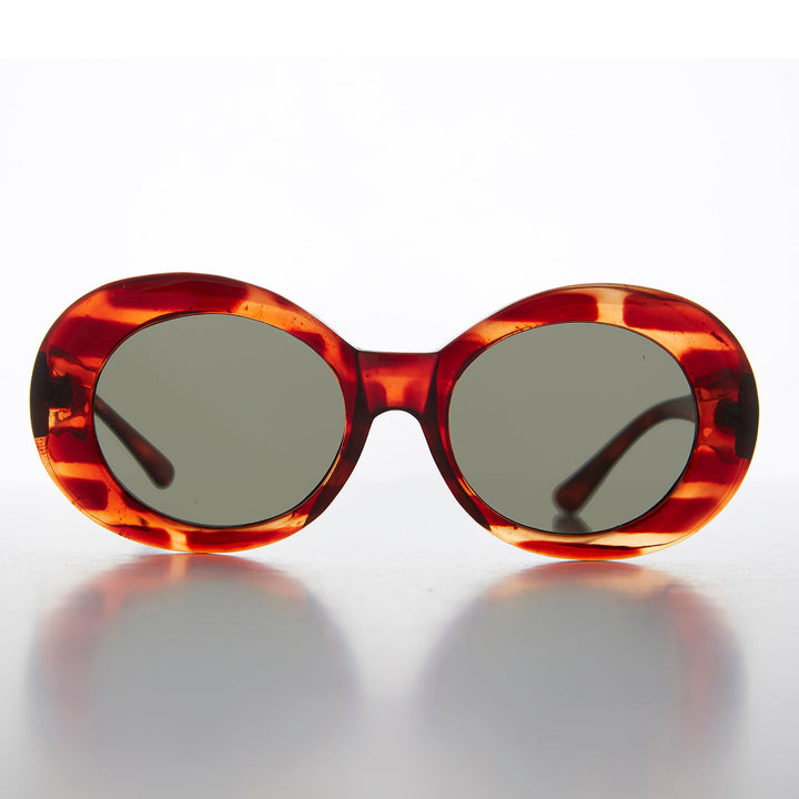 Oval Clout Cat Eye Vintage Sunglasses - Emma