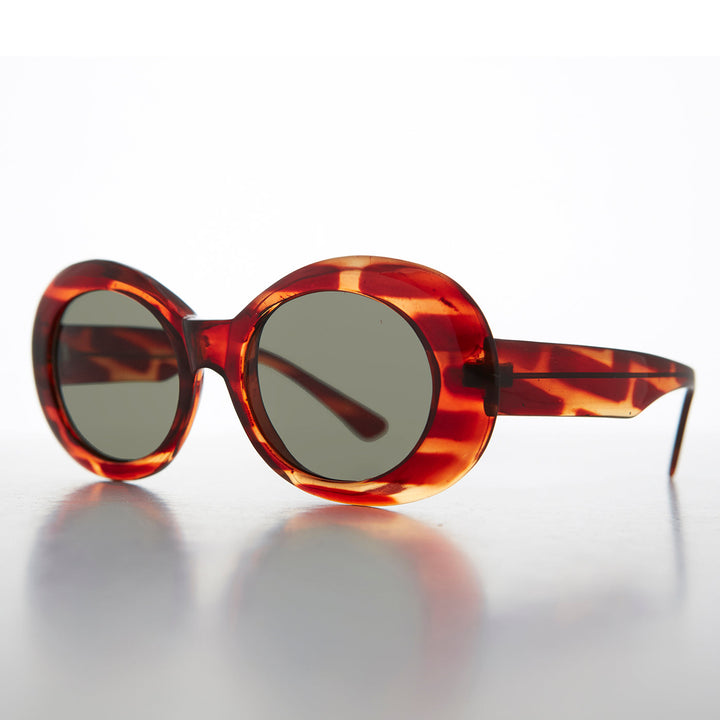 Oval Clout Cat Eye Vintage Sunglasses - Emma