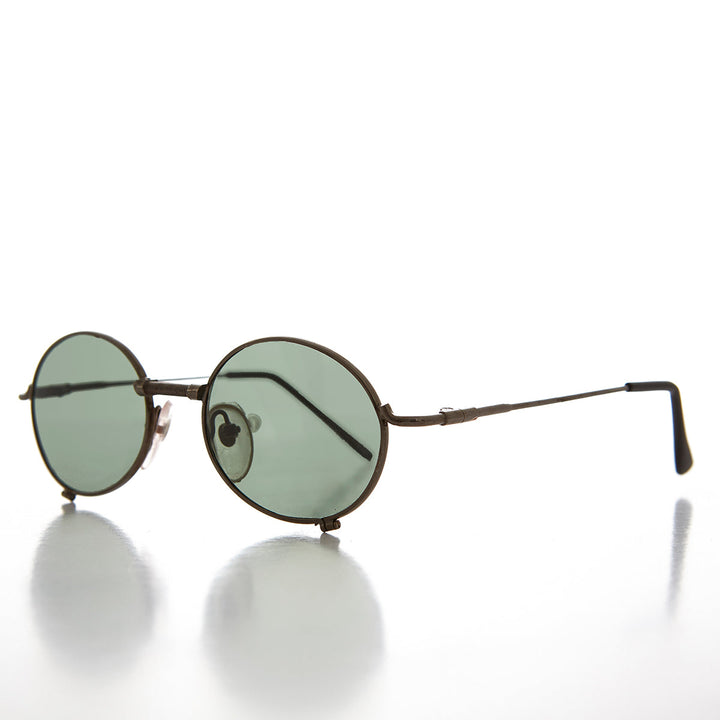 Industrial Steampunk 90s Sunglass with Glass Lens - Blaster