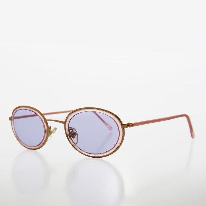 Oval Pastel Vintage Sunglasses - Bloom