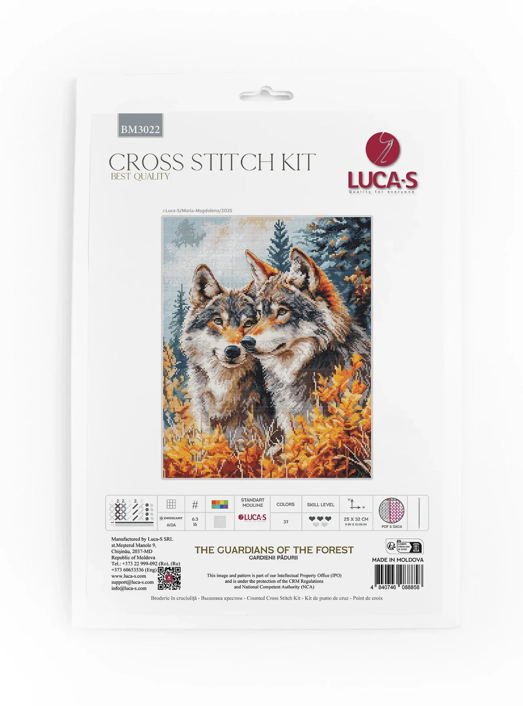 The Guardians of the Forest BM3022L Counted Cross-Stitch Kit