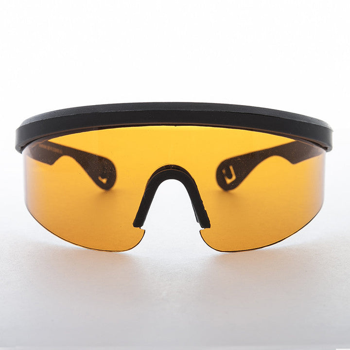 Amber Lens Wrap Sport Shield - Bolt