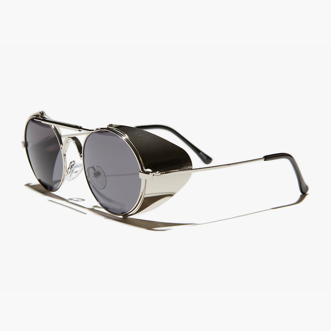 Oval Steampunk Sunglass with Folding Side Shields - Bram 3