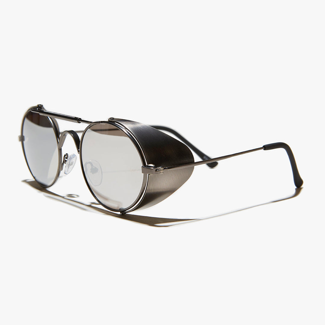 Oval Steampunk Sunglass with Folding Side Shields - Bram 3