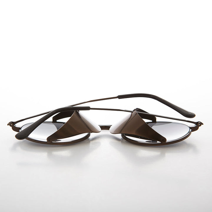 Copper Steampunk Sunglass with Folding Side Shields - Bram 5