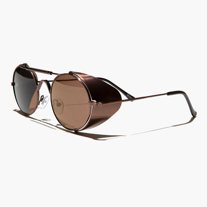 Copper Steampunk Sunglass with Folding Side Shields - Bram 5