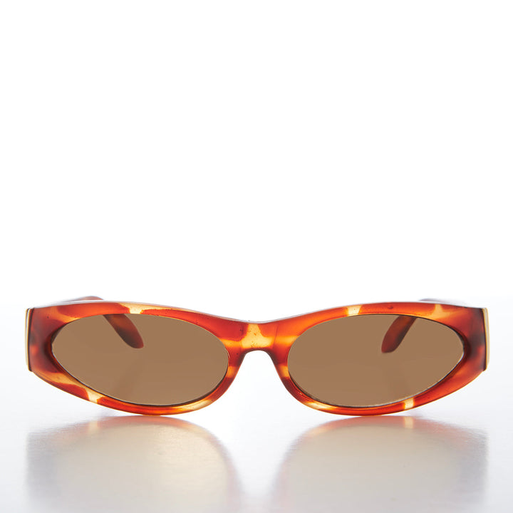 Mod Wrap Around Vintage Sunglasses - Brower