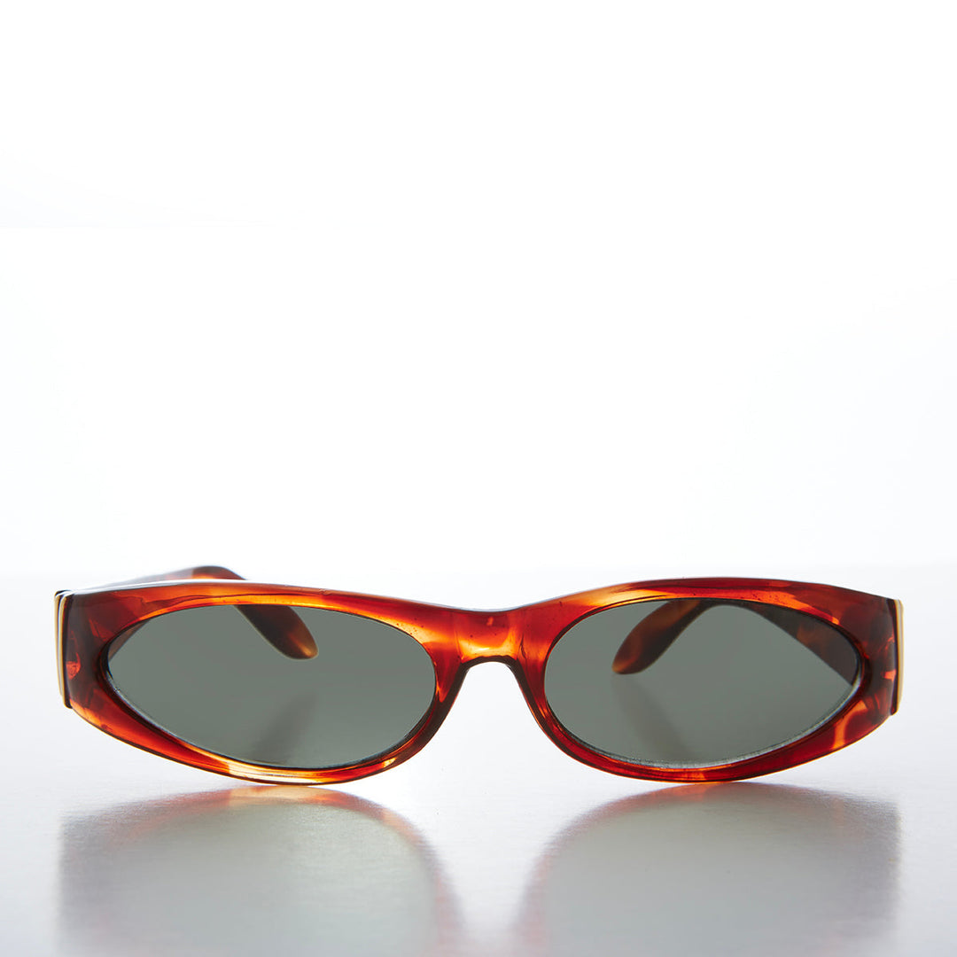 Mod Wrap Around Vintage Sunglasses - Brower