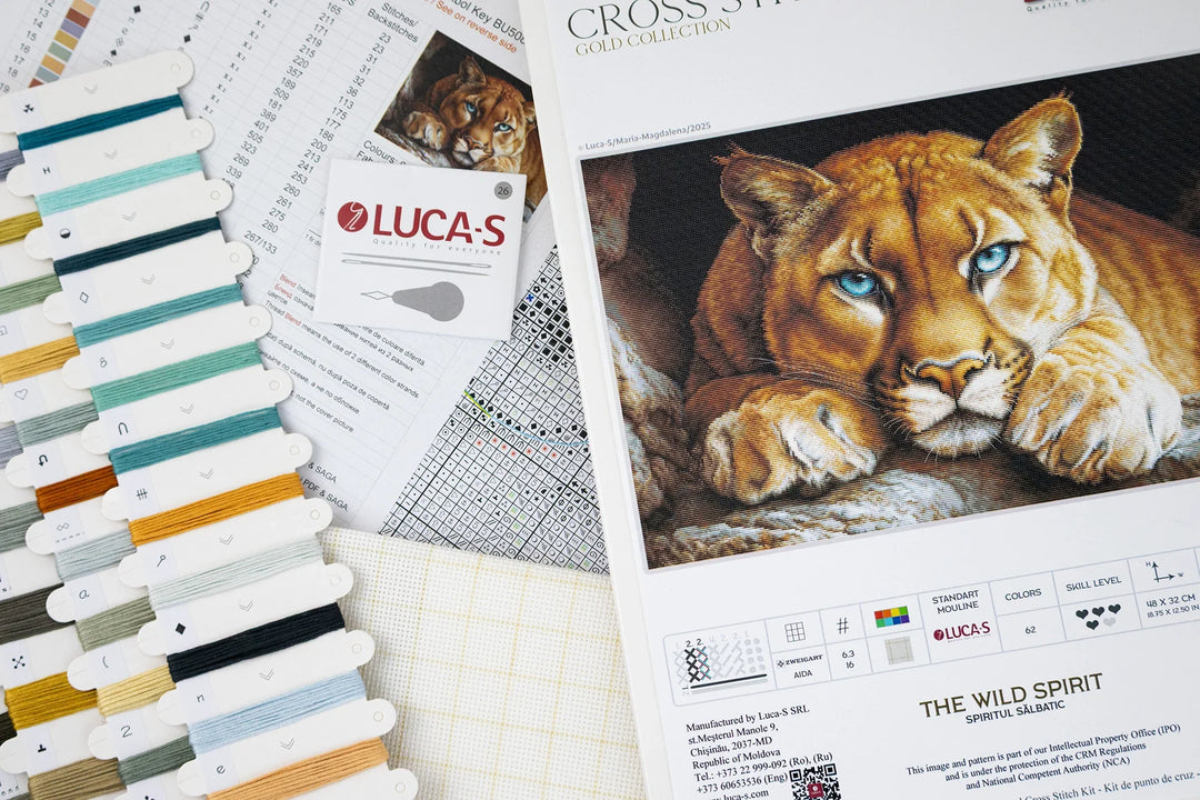 The Wild Spirit Counted Cross-Stitch Kit by Luca-S BU5081L