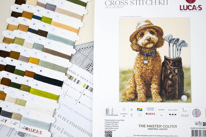 The Master Golfer Counted Cross-Stitch Kit by Luca-S BU5090L