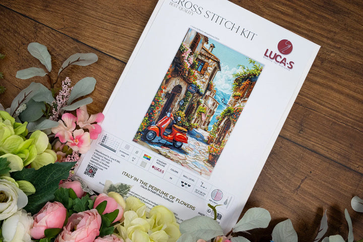 Italy in the Perfume of Flowers¬† Counted Cross-Stitch Kit by Luca-S BU5095L