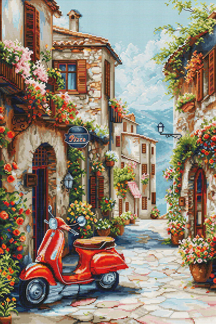 Italy in the Perfume of Flowers¬† Counted Cross-Stitch Kit by Luca-S BU5095L