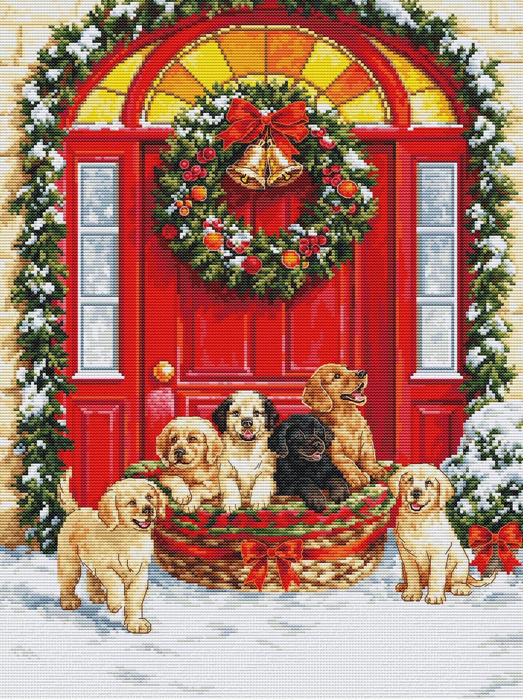 Santa's Delivery Counted Cross-Stitch Kit by Luca-S BU5102L