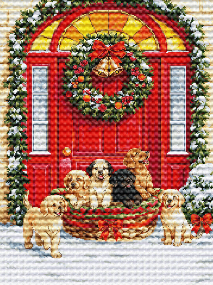 Santa's Delivery Counted Cross-Stitch Kit by Luca-S BU5102L
