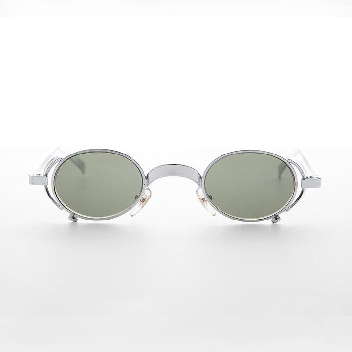 90s Oval Goth Steampunk Vintage Sunglass - Byron