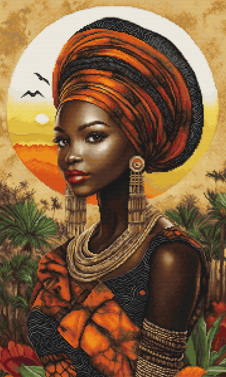 Queen of the Sunlit Continent¬† Counted Cross-Stitch Kit by Luca-S B720L
