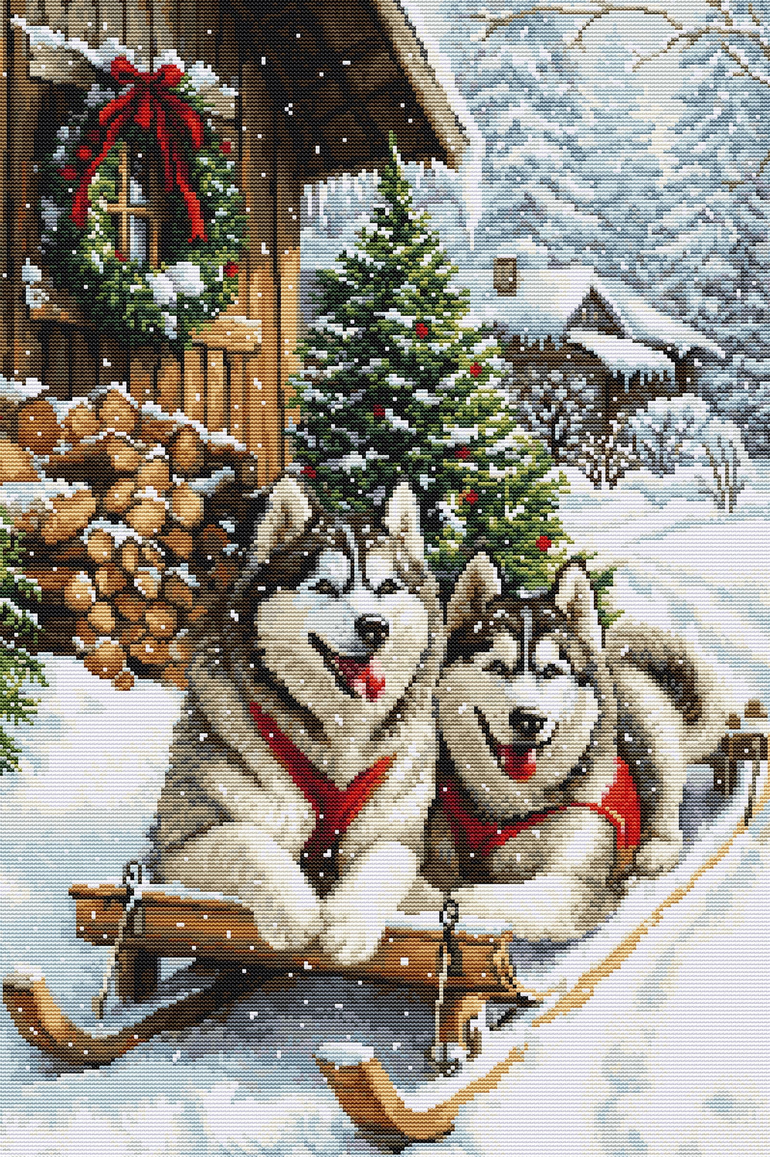 The Magic of the Nordic Winter Counted Cross-Stitch Kit by Luca-S B722L